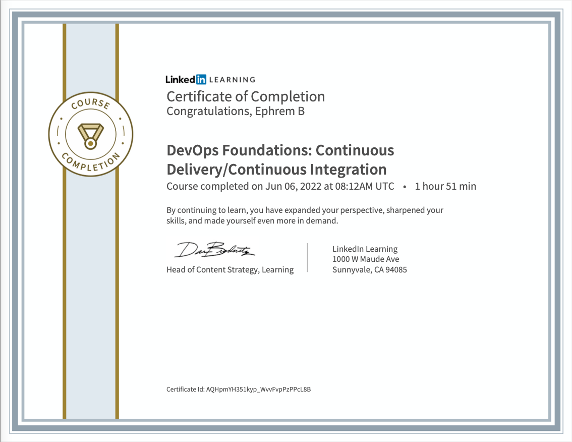 DevOps Foundations Continuous DeliveryContinuous Integration